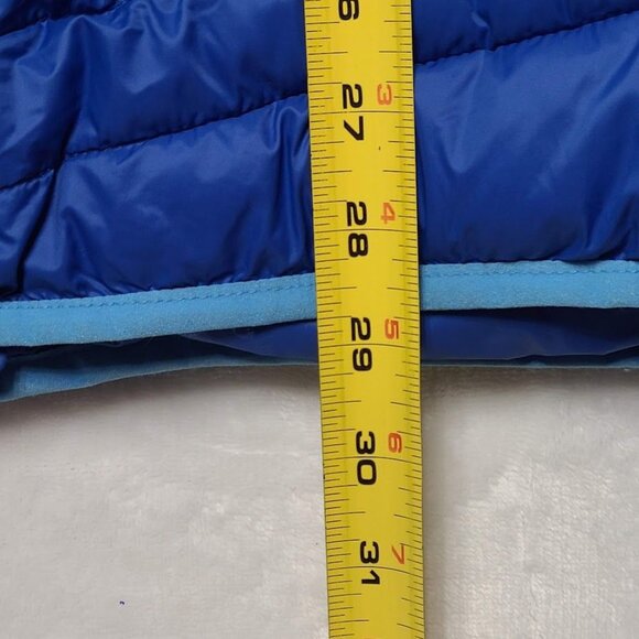 Lands End Primaloft Hybrid Blue Packable Puffer Yellow Zipper Mens Size L 42-44 - Picture 9 of 14